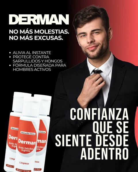 DERMAN ÍNTIMO - El tratamiento masculino que va al grano: eficaz, seguro y discreto.